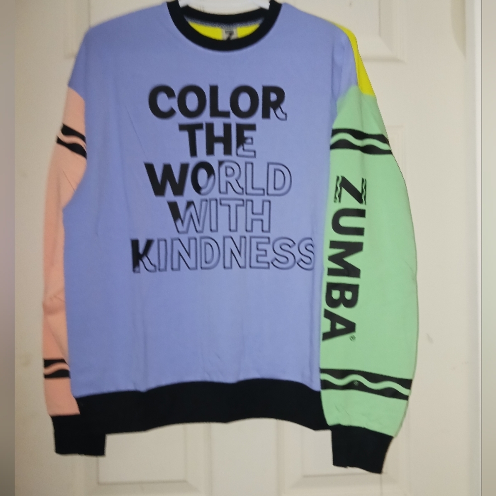Zumba Fitness Men's Multicolor Crewneck Sweater